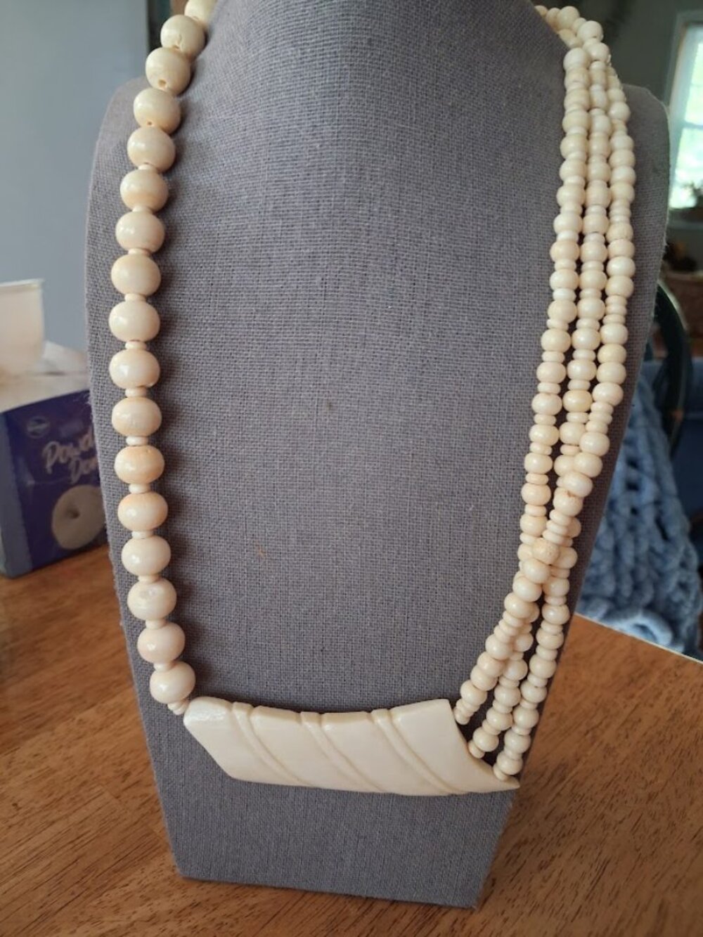 Unusual 20 inch statement necklace